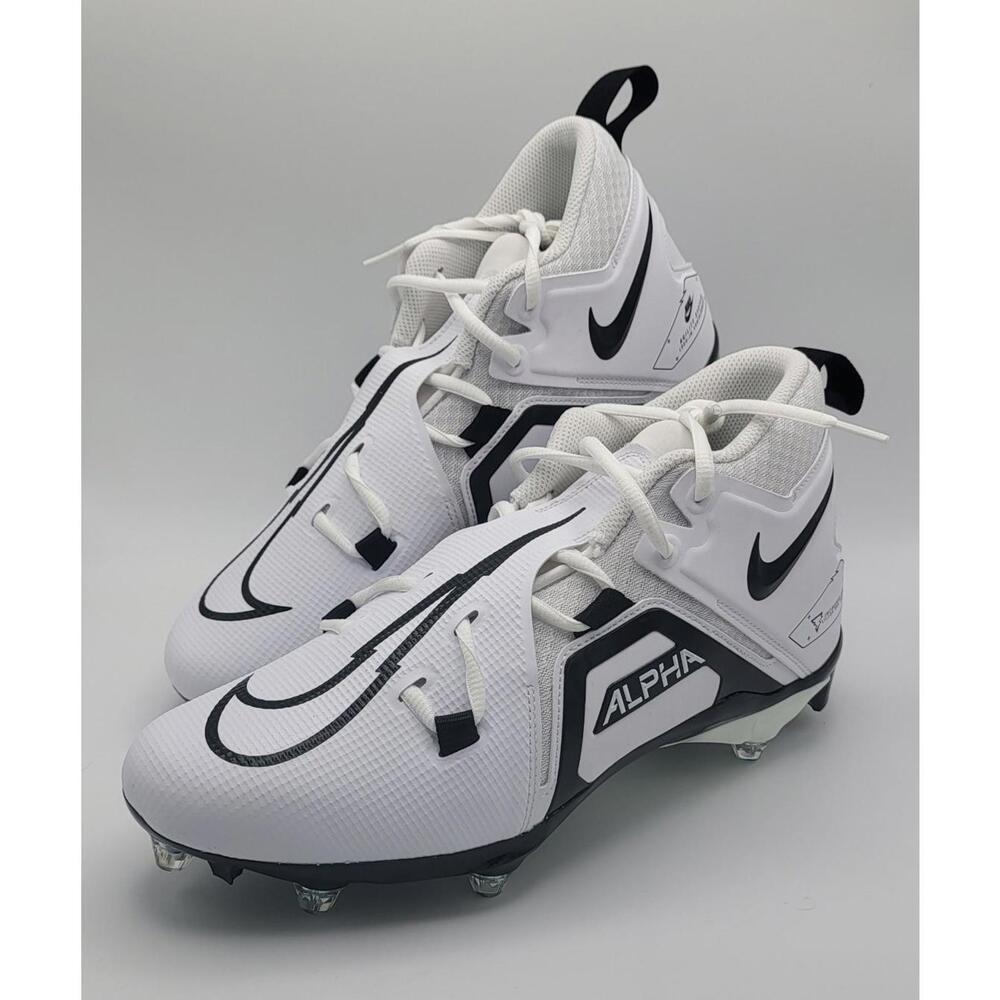 SIZE 10 - Nike Alpha Menace Pro 3 Football Cleat Detachable White DH3293-100